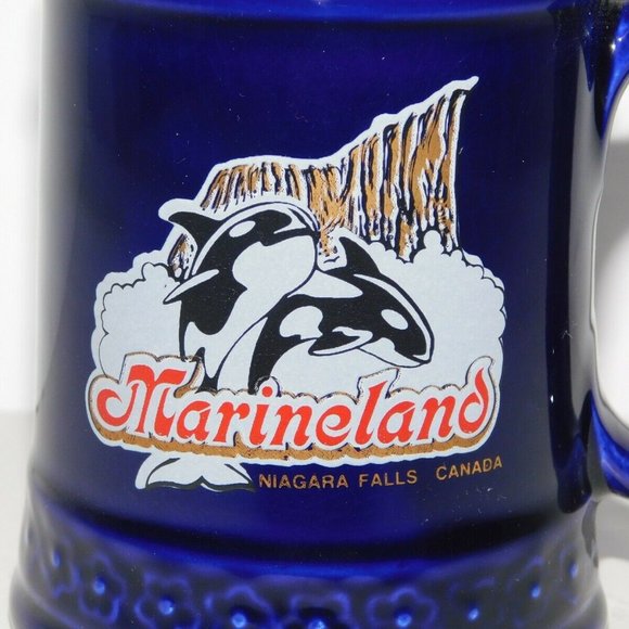 Vintage Marineland Niagara falls 4" Blue Mug Stein - Picture 2 of 7